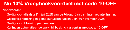 10% Vroegboekkorting november 2025 10% Vroegboekkorting november 2025
